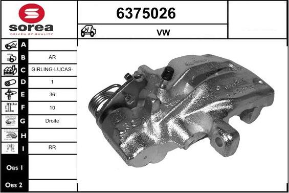 STARTCAR 6375026 - Спирачен апарат vvparts.bg