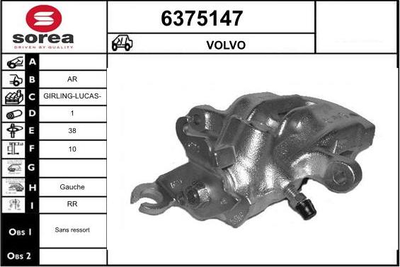 STARTCAR 6375147 - Спирачен апарат vvparts.bg