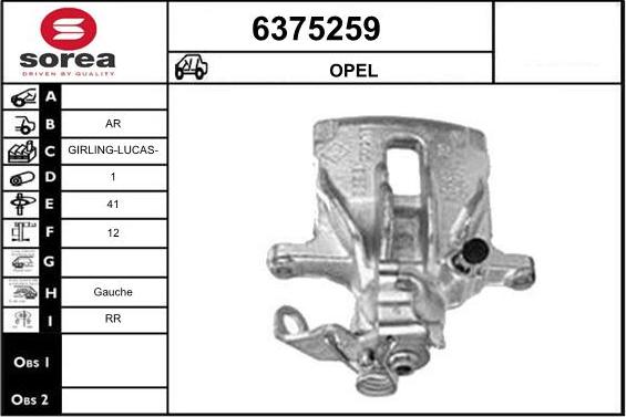 STARTCAR 6375259 - Спирачен апарат vvparts.bg