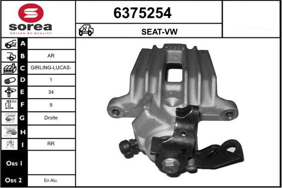 STARTCAR 6375254 - Спирачен апарат vvparts.bg