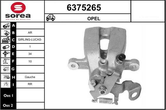 STARTCAR 6375265 - Спирачен апарат vvparts.bg