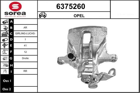 STARTCAR 6375260 - Спирачен апарат vvparts.bg