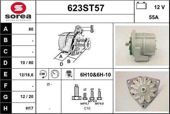 STARTCAR 623ST57 - Генератор vvparts.bg