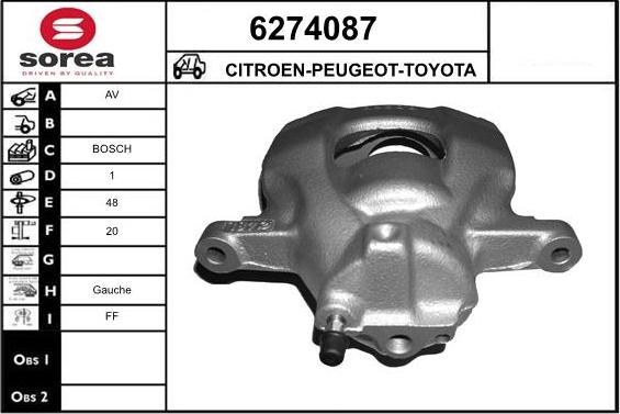 STARTCAR 6274087 - Спирачен апарат vvparts.bg