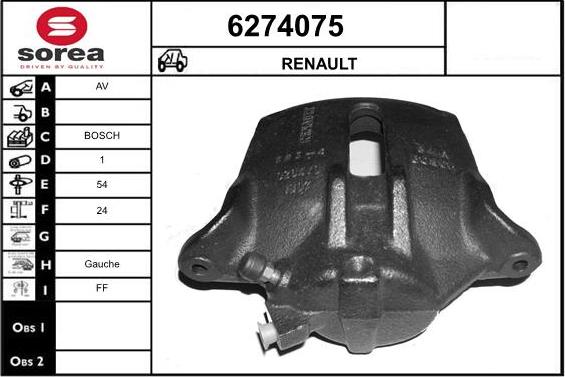 STARTCAR 6274075 - Спирачен апарат vvparts.bg