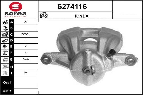 STARTCAR 6274116 - Спирачен апарат vvparts.bg