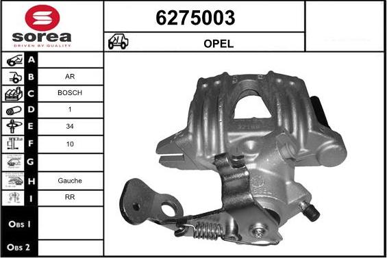 STARTCAR 6275003 - Спирачен апарат vvparts.bg