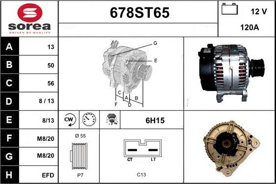 STARTCAR 678ST65 - Генератор vvparts.bg