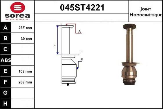 STARTCAR 045ST4221 - Каре комплект, полуоска vvparts.bg