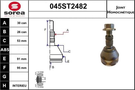 STARTCAR 045ST2482 - Каре комплект, полуоска vvparts.bg