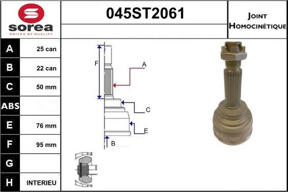 STARTCAR 045ST2061 - Каре комплект, полуоска vvparts.bg