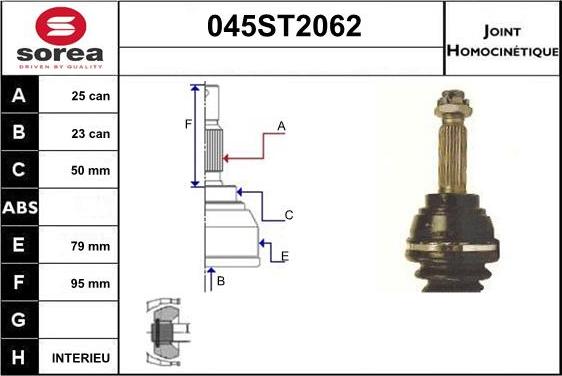 STARTCAR 045ST2062 - Каре комплект, полуоска vvparts.bg