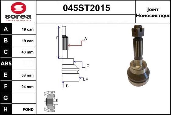 STARTCAR 045ST2015 - Каре комплект, полуоска vvparts.bg