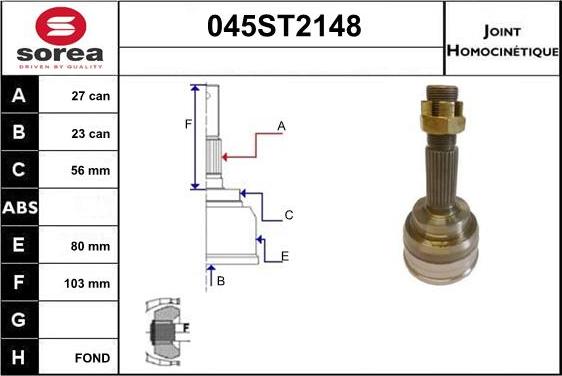 STARTCAR 045ST2148 - Каре комплект, полуоска vvparts.bg