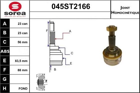 STARTCAR 045ST2166 - Каре комплект, полуоска vvparts.bg