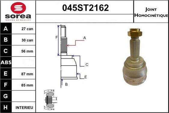 STARTCAR 045ST2162 - Каре комплект, полуоска vvparts.bg