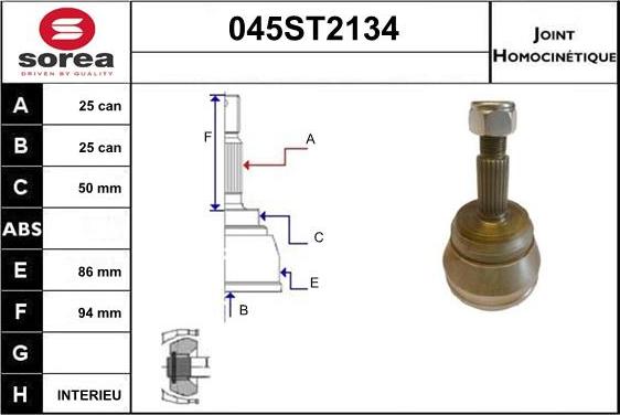 STARTCAR 045ST2134 - Каре комплект, полуоска vvparts.bg