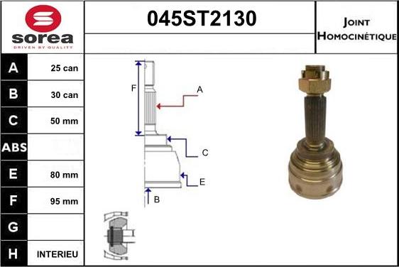 STARTCAR 045ST2130 - Каре комплект, полуоска vvparts.bg