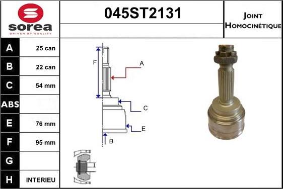 STARTCAR 045ST2131 - Каре комплект, полуоска vvparts.bg