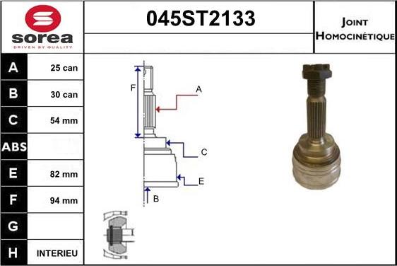 STARTCAR 045ST2133 - Каре комплект, полуоска vvparts.bg