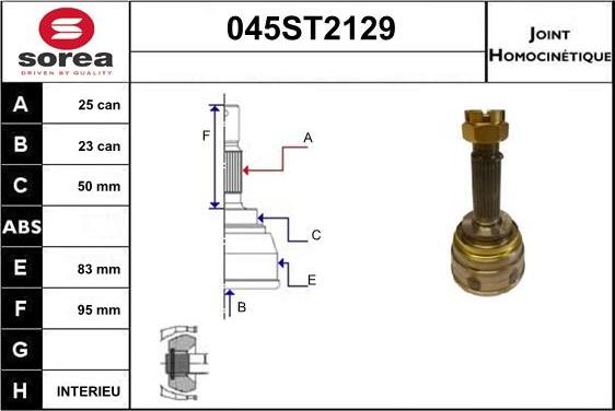 STARTCAR 045ST2129 - Каре комплект, полуоска vvparts.bg