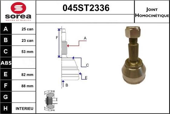 STARTCAR 045ST2336 - Каре комплект, полуоска vvparts.bg