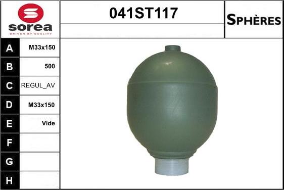 STARTCAR 041ST117 - Акумулатор на налягане, окачване / амортисьори vvparts.bg