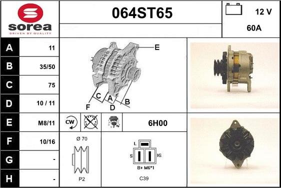 STARTCAR 064ST65 - Генератор vvparts.bg