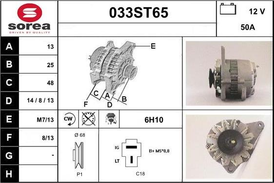 STARTCAR 033ST65 - Генератор vvparts.bg