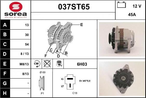 STARTCAR 037ST65 - Генератор vvparts.bg