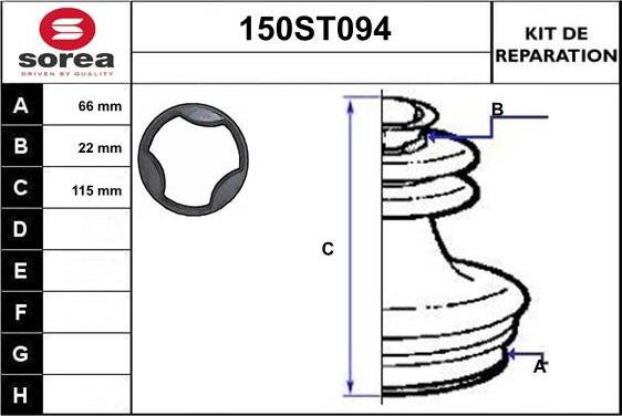 STARTCAR 150ST094 - Маншон, полуоска vvparts.bg