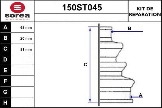 STARTCAR 150ST045 - Маншон, полуоска vvparts.bg