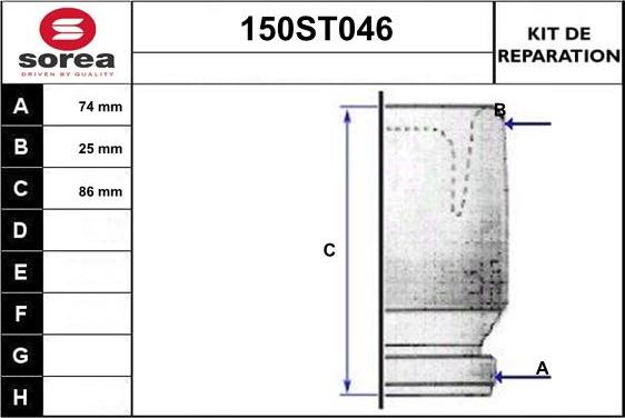 STARTCAR 150ST046 - Маншон, полуоска vvparts.bg