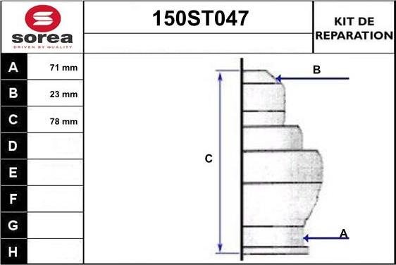 STARTCAR 150ST047 - Маншон, полуоска vvparts.bg