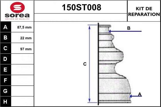 STARTCAR 150ST008 - Маншон, полуоска vvparts.bg