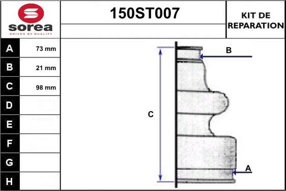 STARTCAR 150ST007 - Маншон, полуоска vvparts.bg