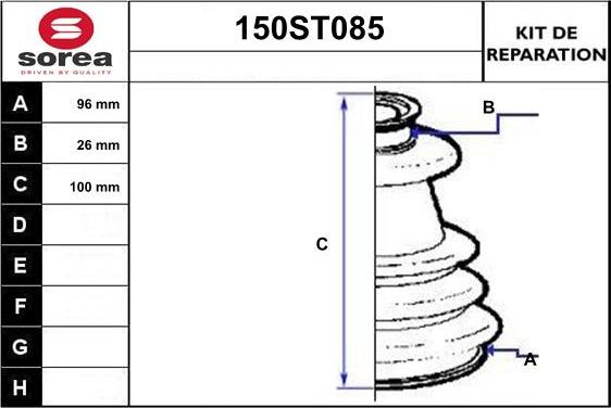 STARTCAR 150ST085 - Маншон, полуоска vvparts.bg