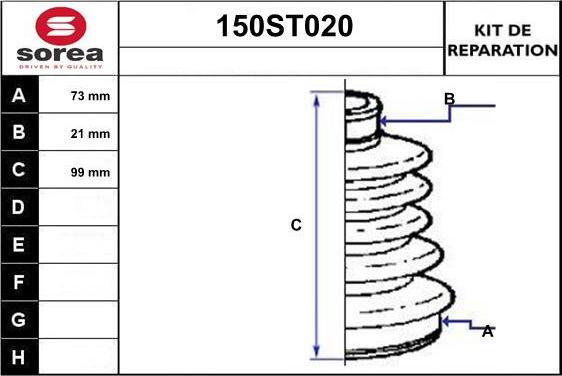 STARTCAR 150ST020 - Маншон, полуоска vvparts.bg