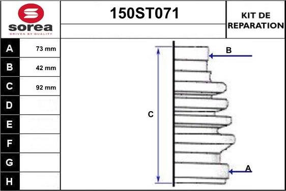 STARTCAR 150ST071 - Маншон, полуоска vvparts.bg