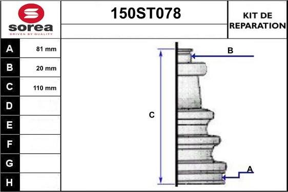 STARTCAR 150ST078 - Маншон, полуоска vvparts.bg