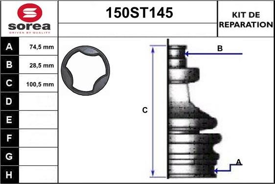 STARTCAR 150ST145 - Маншон, полуоска vvparts.bg