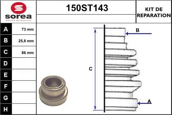 STARTCAR 150ST143 - Маншон, полуоска vvparts.bg