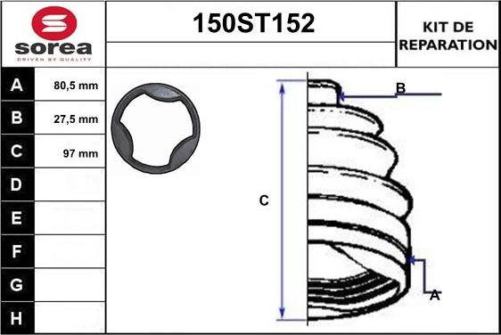 STARTCAR 150ST152 - Маншон, полуоска vvparts.bg