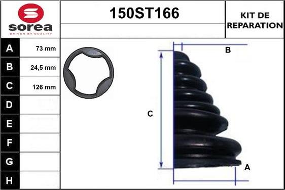 STARTCAR 150ST166 - Маншон, полуоска vvparts.bg