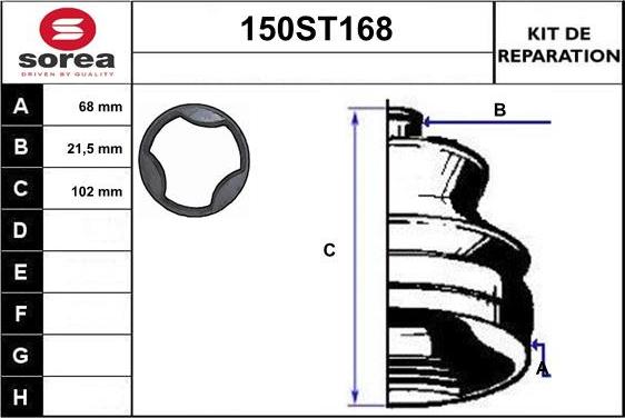 STARTCAR 150ST168 - Маншон, полуоска vvparts.bg