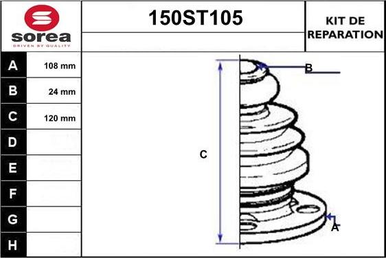 STARTCAR 150ST105 - Маншон, полуоска vvparts.bg