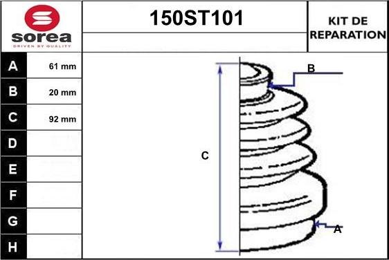 STARTCAR 150ST101 - Маншон, полуоска vvparts.bg