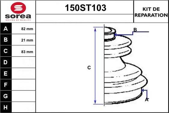 STARTCAR 150ST103 - Маншон, полуоска vvparts.bg