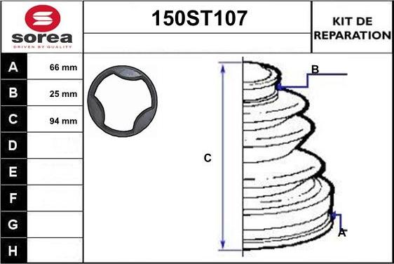 STARTCAR 150ST107 - Маншон, полуоска vvparts.bg