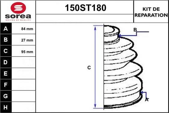 STARTCAR 150ST180 - Маншон, полуоска vvparts.bg